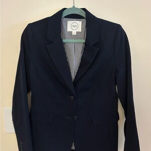 NWOT 1901 Navy Blazer with Striped Lining